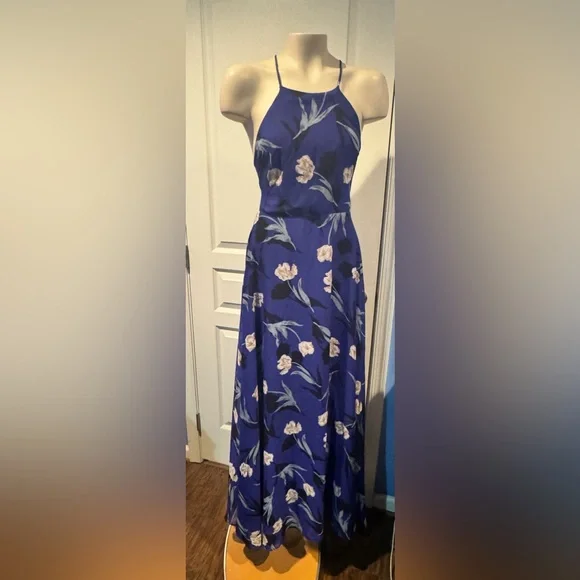 Lulus size S blue floral dress - Picture 1 of 4